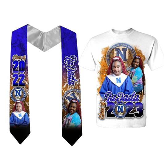 Graduation T-shirt & Stole Package